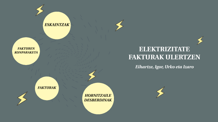 ELEKTRIZITATE FAKTURAK ULERTZEN By Igor Ruiz On Prezi