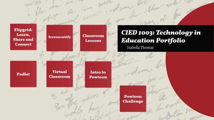 CIED 1003: Technology in Education Portfolio by Isabella Thomas on Prezi