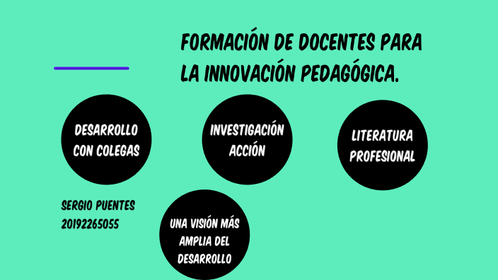 Formación de docentes para la innovación pedagógica. by Sergio XD on Prezi