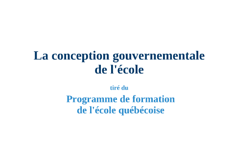 Programme ecole québécoise secondaire