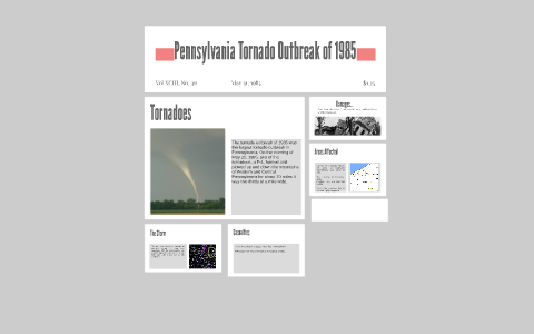 Pennsylvania Tornado Outbreak of 1985 by megan deitrich on Prezi