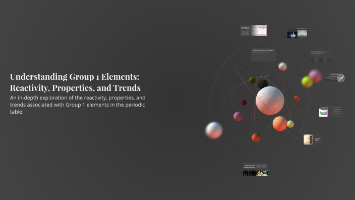 Understanding Group 1 Elements: Reactivity, Properties, and Trends by ...
