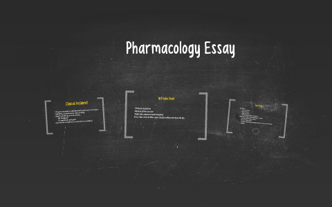 pharmacology essay example