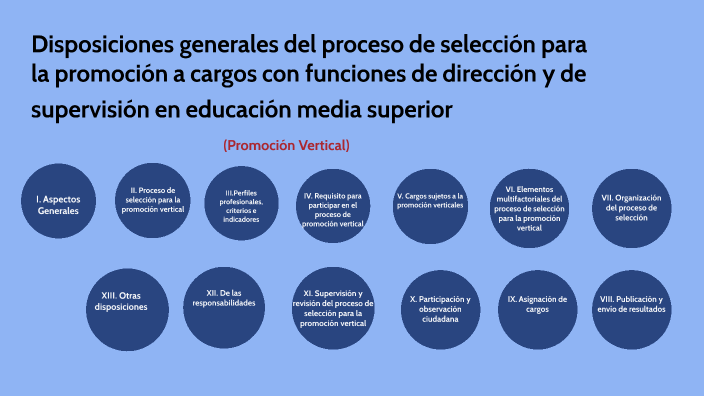 Disposiciones generales del proceso de selección para la promoción a