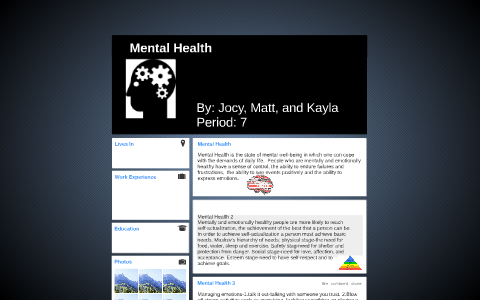 Mental Health by Kayla Vojtilla on Prezi
