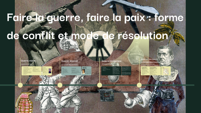 faire la guerre, faire la paix : forme de conflit et mode de résolution