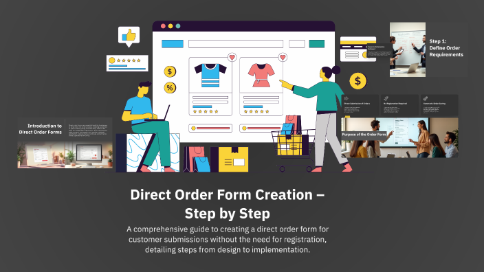 Direct Order Sample Direct Order Form Creation – Step by Step by Kamaluddin Baqaa on Prezi