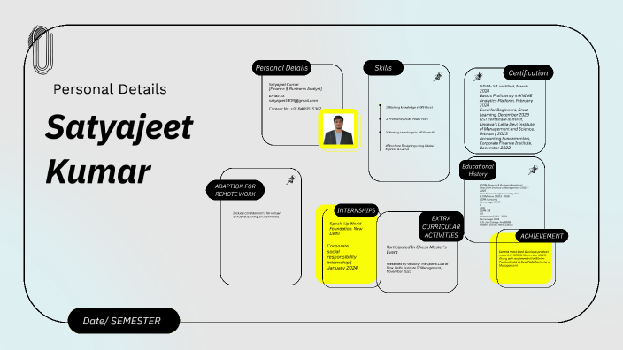 Self Introduction by Satyajeet on Prezi