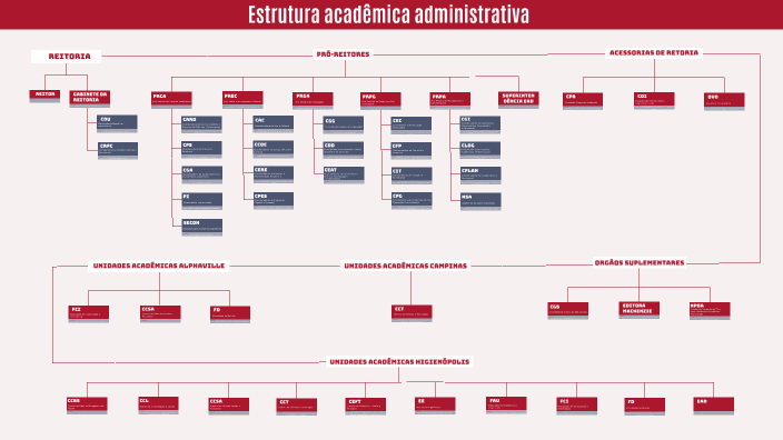 Estrutura acadêmica administrativa by Anna Bastos on Prezi