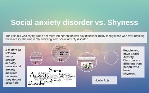 Social Anxiety Disorder Vs. Shyness By Noelle Ruiz