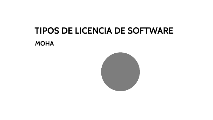 TIPOS DE LICENCIA DE SOFTWARE By Mohamed Gourmat