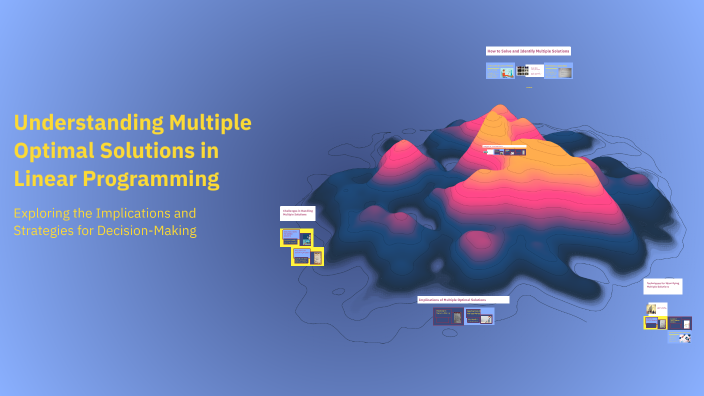 Understanding Multiple Optimal Solutions in Linear Programming by ...