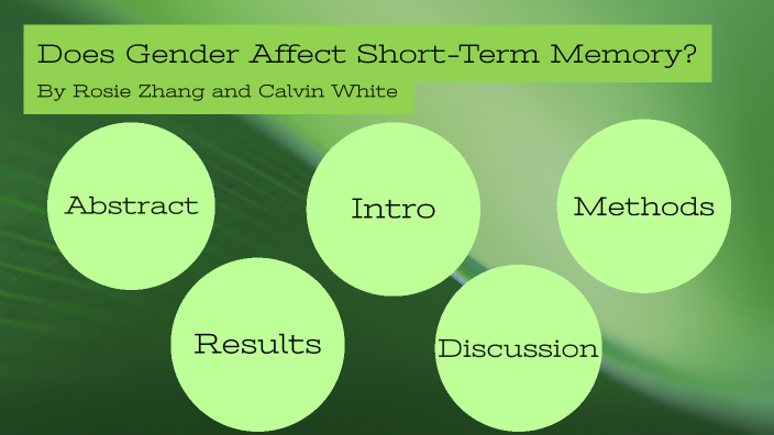 short term memory experiment research