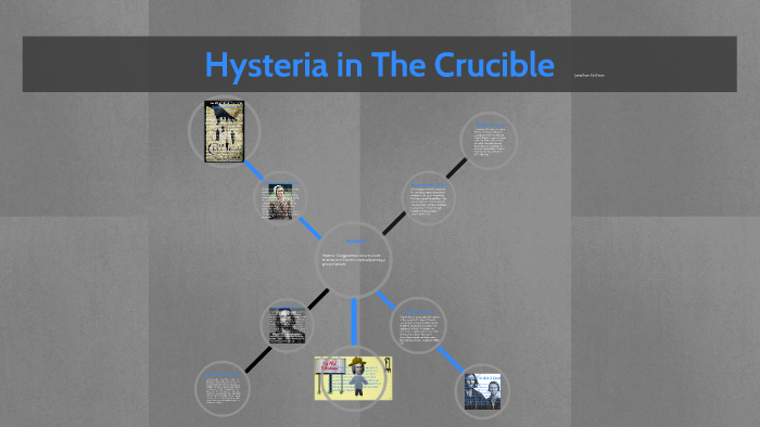 thesis statement for the crucible hysteria