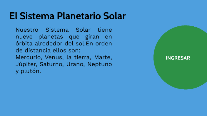EL SISTEMA SOLAR by Maricruz Purisaca Casas on Prezi