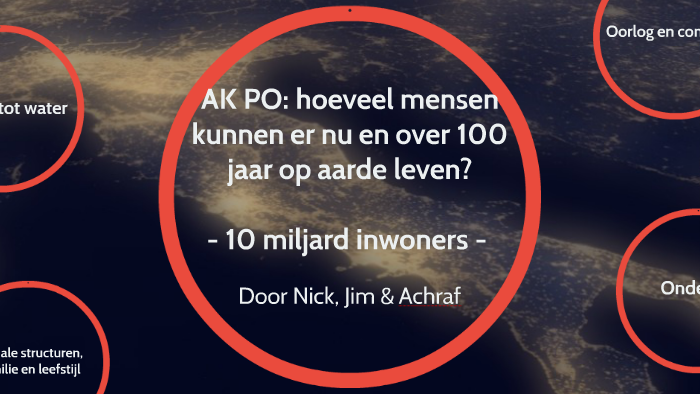 AK PO: hoeveel mensen kunnen er nu en over 100 jaar op aarde by