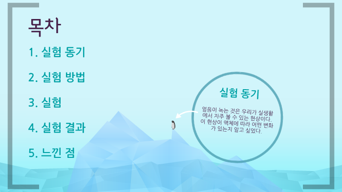얼음은 어떤 액체에서 가장 빨리 녹을까? By 이 연수 On Prezi