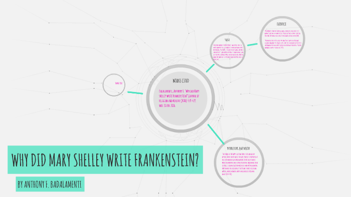 why did mary shelley begin writing the story of frankenstein '