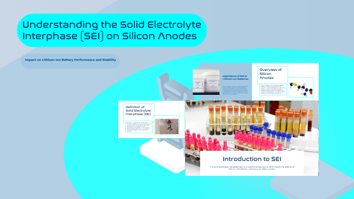 Understanding The Solid Electrolyte Interphase Sei On Silicon Anodes