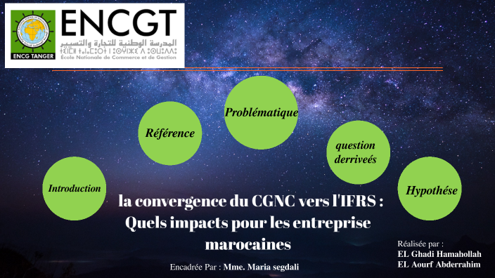 L'impact de la convergence du CGNC vers l'IFRS by hamahollah el ghadi ...