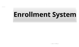 Foreign thesis about enrollment system