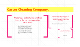 carter cleaning company case study